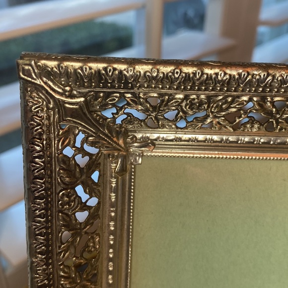 Vintage Silver Metal Filigree Picture Frame 4.5”x6.5” - Picture 3 of 8